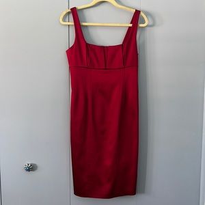 David Meister Deep Red Cocktail Dress